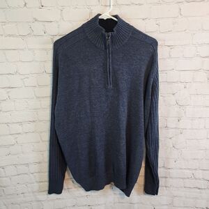 Men's Oliver & Burker zip-up turtleneck sweater, size Large